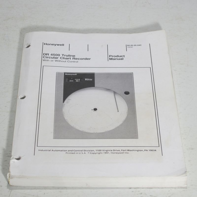 Honeywell Dr4200 Chart Recorder Manual